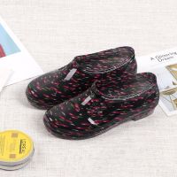 新款中筒加绒雨鞋雨靴防水鞋胶鞋套鞋水靴女时尚成人防滑高筒雨鞋 樱桃-无绒 36