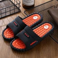 棉拖鞋男女冬季居家室内包跟可爱月子鞋情侣学生卡通保暖毛毛绒鞋 黑橘色 45