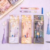 古风高颜值小学生练字钢笔少女心套装可替换热敏可擦蓝色墨囊0.5 念奴娇-热可擦钢笔 单10个热可擦蓝墨囊[没有笔]