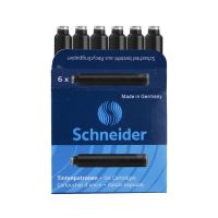 德国施耐德墨囊钢笔墨胆schneider欧标通用墨囊蓝色黑色蓝黑墨水 黑色1盒(6支)