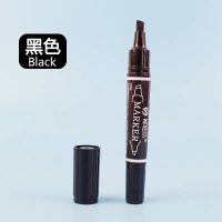斯尼尔大双头油性记号笔 24色30色儿童马克笔彩色记号笔POP马克笔 黑色 散装10支