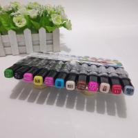 马克笔套装12色24色36色彩色双头手绘初学者动漫专用绘画彩笔 黑杆 12色学生版