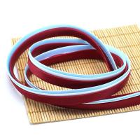 旗袍包边条滚边丝带三色免烫缎面镶边条斜裁色丁条包边带 枣红+白+浅蓝 5米