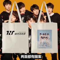 TNT时代少年团帆布包刘耀文宋亚轩应援书包马嘉祺严浩翔手提单肩 帆布袋少年团双面15# 纵向大号
