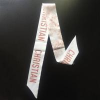 小长条丝巾领巾女韩国方巾百搭细窄扎头发带丝带绑带包包手提缠带 粉红色