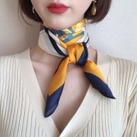 春秋季新款丝巾女小方巾职业领巾韩国潮护颈围巾防晒围脖防真丝70 美人油画【70cm*70cm】