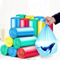 垃圾袋家用加厚特大号手提加大抽绳特厚黑色厨房批发结实宿舍卧室 中厚平口款[45*50cm] 3卷45只