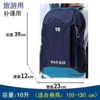 儿童旅游小背包旅行男女孩轻便书包小学生双肩包小孩补课包 深蓝10升 (补课旅游)