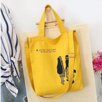 慵懒风包包帆布包女斜挎包学生韩版单肩原宿日系ulzzang手提包袋 背影琴斜挎 黄色