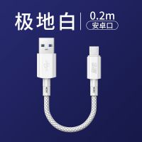 苹果数据线iPhone短款0.2m便携充电宝器type-c安卓超短线0.25冲电 0.2米 单条 极地白 安卓口