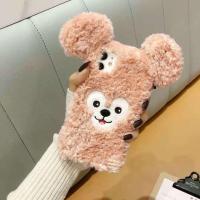毛绒绒小可爱OPPOa8手机壳a5a9a11r17毛茸茸renoa72a92s女款r15软 立体耳朵[达菲熊]粉底毛绒