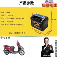 佳格钻豹摩托车电瓶12v免维护干蓄电池125弯梁12伏9a7a踏板车通用 12N4-3B