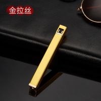 超细香烟般大小迷你方形砂轮明火打火机小巧可放进烟合携带方便 金拉丝 送原装火石4粒