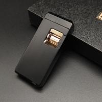 晨龙新品充气防风打火机滚轮感应金属全身送男友厂家直销 雅黑(关注店铺送电池+礼盒包装)