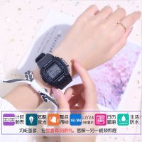 海贼王联名同款独角兽电子表青少年高中学生潮流手表男防水夜光表 703方形黑色-(单显)-不防水 (送表盒+运动手环+电池