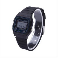 多功能飞机表初中学生男女孩青少年手表韩版高中夜光电子表 老款黑色 手表+备用电池