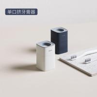 全自动挤牙膏器套装免打孔壁挂牙膏牙刷置物架多功能懒人挤牙膏神 白色透明贴片一个