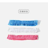 一次性浴帽保鲜膜染发帽女防尘防水淋浴帽厨房帽子防油烟头套批发 白色 加厚50只(试用装))