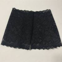 (2双装)蕾丝腿腕护肘胳膊套遮纹身蕾丝套遮疤袖套小腿修饰套 黑色（1双装）