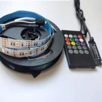 led灯带条自粘装饰usb5v5050氛围灯rgb灯条套装电视机节奏声控灯 普通控制器+遥控器+裸板(不防水) 5050