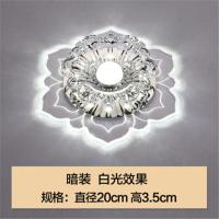 筒灯led天花灯嵌入式水晶过道灯廊灯创意个性玄关灯花型七彩射灯 LED9W 高亮白光 暗装(吊顶开孔5-9公分)