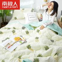 南极人夏天空调被夏凉被水洗棉夏被单人夏季宿舍双人春秋款薄被子 菠萝(不起球不褪色)A 80X100CM[午休被]