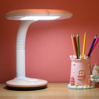 华雄LED台灯护眼书桌小学生宿舍学习儿童卧室床头卡通阅读小台灯 橙色插电款