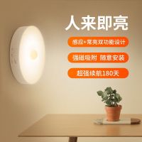 智能家居触摸led小夜灯宿舍usb充电人体感应卧室床头寝室护眼台灯 白光 人体感应(无开关)400mAh