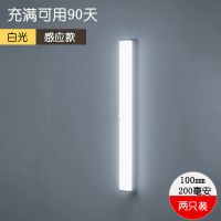 智能家居人体感应灯 LED橱柜衣柜灯 USB充电磁吸安装免布线吸顶灯 白光[收藏一套安装] 90mm小圆灯仅支持感应