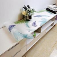 软玻璃塑料PVC桌布防水防烫防油免洗电视柜茶几餐桌垫透明水晶板 羽毛1.0mm厚 40*50cm