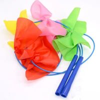 【质量绝佳商品】陕西花绳广场舞花绳团体操成年人花式跳绳大花绳 蓝色手柄+蓝色绳 小手柄