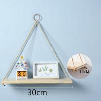 创意松木置物架装饰悬挂搁板现代简约摆件书架 30长*15宽(偏小)