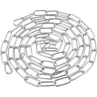 304 不锈钢晾衣链晾衣绳铁链防滑防风晒被绳子衣服免打孔阳台户外 1米长304材质+2卡钩