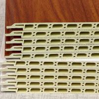 竹木纤维集成墙板护墙板装饰板墙面吊顶快装扣板全屋装修材料自装 40厘米宽梅花孔（高度定制） 全网色卡都可定制（联系客服发