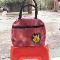 新款加厚防水加密帆布女包妈手提小布包手拎便当包饭盒袋妈咪小包 181款玫红