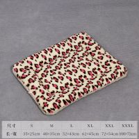 宠物双面毯子宠物垫猫垫子毯子秋冬款宠物窝狗窝猫窝大小型犬床垫 豹纹 S 35*25cm