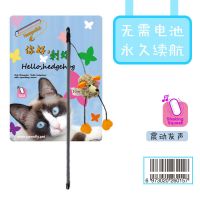 逗猫棒会咕咕叫的发音毛绒刺猬互动自嗨解闷发声玩具养猫咪必备