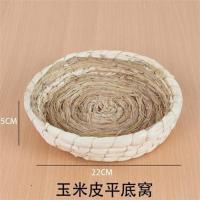 鸽子窝草窝鸽子用品用具信鸽巢盆赛鸽鸽窝鸽子环玉米皮防侧翻草窝 1个玉米皮平底窝