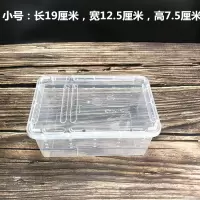 爬虫饲养盒爬宠箱蜘蛛角蛙守宫盒蜥蜴蛇蜗牛昆虫饲养箱乌龟缸鱼缸 白色小号爬宠盒