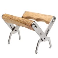 中蜂巢框夹子养蜂工具不锈钢蜂框夹转场提蜂脾专用蜂具养蜂蜜蜂箱 木柄巢框夹