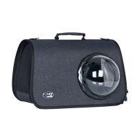 宠物外出包猫包外出便携透明单肩斜挎包太空猫咪携带包猫笼子夏天 经典黑色[0-12斤猫 送尿不湿] 标准配件(适合0-12