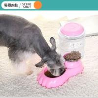 狗粮盒密封存储桶猫粮盒子装狗粮的桶防潮收纳箱储存罐宠物储粮桶 粉色储粮桶