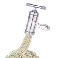 家用不锈钢手动面条机手拧压面机压榨果汁机制面器莜面窝窝面条机 2个面型模具