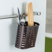 [创业]304不锈钢筷子筒家用放筷子笼壁挂式筷子筒多功能免打孔 金属喷镀款(需挂管子或钩子上)