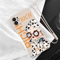 苹果11手机壳12/xr/x/8/7/6/se/12promax富婆mini硅胶软壳防摔女 [古董白]送手绳-口红富婆