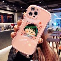 樱桃小丸子iPhone12手机壳苹果11Promax小蛮腰xs/xr支架7/8plus软 粉底小丸子 iphone12M