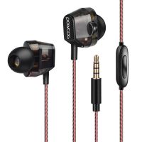 铂典S7 双动圈耳机入耳式四核高音质有线手机通用索尼K歌重低音炮 [黑色]四核低音炮(带麦版)