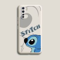 OPPOa91手机壳液态硅胶a91潮牌卡通史迪仔全包软壳可爱男女情侣款 a91[侧脸史迪仔-古董白] [单壳]