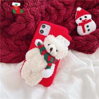OPPOA7X/R17/A83/A5手机壳A3/a79/a59/r15可爱a57/a1毛绒小猪公仔 红色毛绒-红绿围脖白