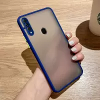 OPPOa8.手机壳女款防摔透明A8新款潮牌硅胶软边学生全包保护套 透明撞色[宝蓝色]单壳 OPPO A8